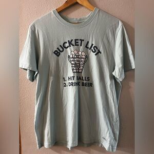 Life is Good SZ Medium Golf  "Bucket List" Graphic T-Shirt (Crusher Tee)‎